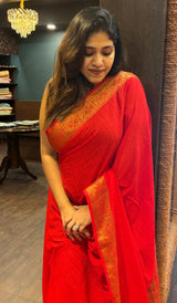 SEMI GEORGETTE SAREE 10092416