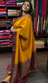 SEMI LINEN SAREE 2010255