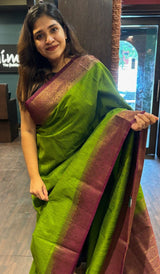 SEMI LINEN SAREE 160724171