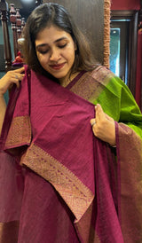 SEMI LINEN SAREE 160724171