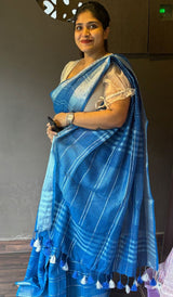 SEMI LINEN SAREE 1105236