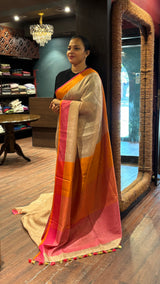 SEMI LINEN SAREE 24092638