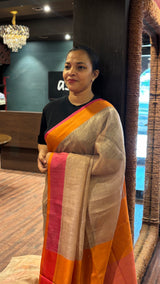 SEMI LINEN SAREE 24092638