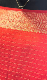CRUSHED ORGANZA SAREE 1910261