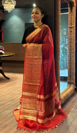 CRUSHED ORGANZA SAREE 1910261