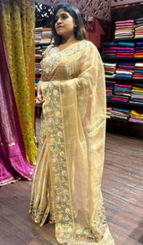 TISSUE ORGANZA SAREE 22062632