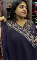 DESIGNER GEORGETTE SILK SAREE 13042341