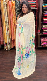 DESIGNER PURE GEORGETTE SILK SAREE 13042343