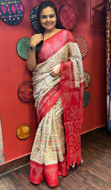 SEMI LINEN SAREE 2710231