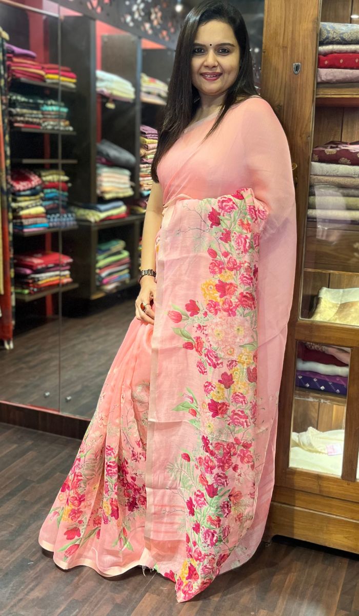 SEMI LINEN SAREE 08112328 – Ashima Fashion Store