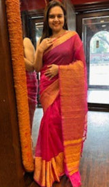 CRUSHED ORGANZA SAREE 15012442