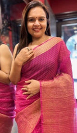 CRUSHED ORGANZA SAREE 15012442