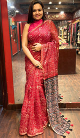 SEMI LINEN SAREE 29012412