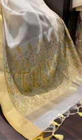 SEMI LINEN SAREE 1602242