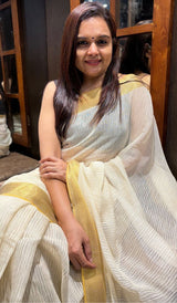 SEMI LINEN SAREE 1602242