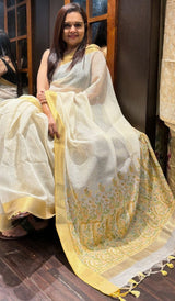 SEMI LINEN SAREE 1602242