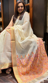 SEMI LINEN SAREE 1602241