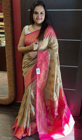 Moonga Tussar saree  17032446