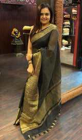 CRUSHED ORGANZA SAREE 06042414