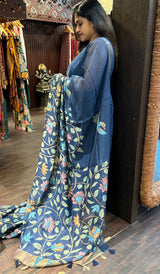 SEMI LINEN SAREE 1710243