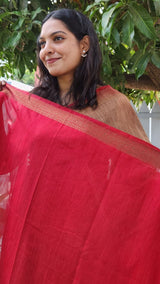 SEMI LINEN SAREE 11112416