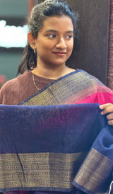 SEMI LINEN SAREE 1010244