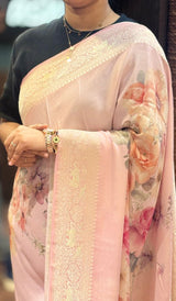 SATIN CREPE SAREE 300426110
