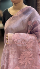 SEMI TISSUE ORGANZA SAREE 09052640
