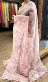 SEMI TISSUE ORGANZA SAREE 09052640