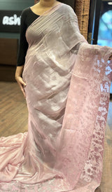 SEMI TISSUE ORGANZA SAREE 09052652