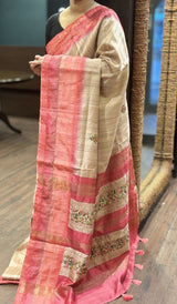 SEMI TUSSAR SAREE 200126124