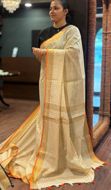SEMI LINEN SAREE 06072624