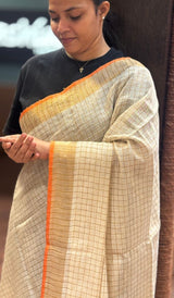 SEMI LINEN SAREE 06072624