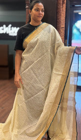 SEMI LINEN SAREE 06072625