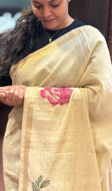 SEMI LINEN SAREE 04072611