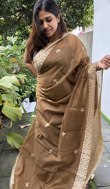 SEMI LINEN SAREE 1307263