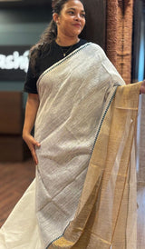 SEMI LINEN SAREE 06072634