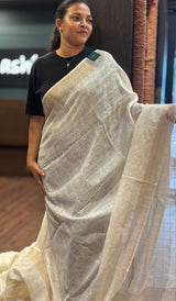 SEMI LINEN SAREE 06072628