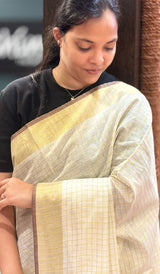 SEMI LINEN SAREE 2107261