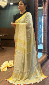 SEMI LINEN SAREE 2107263
