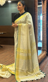 SEMI LINEN SAREE 2107262