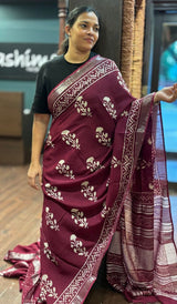 SEMI LINEN SAREE 1107267