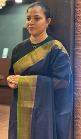 SEMI LINEN SAREE 12082643
