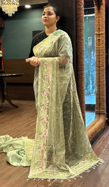 TISSUE ORGANZA SAREE 11122517