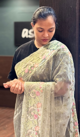 TISSUE ORGANZA SAREE 11122517