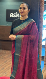 SEMI LINEN SAREE 12082644