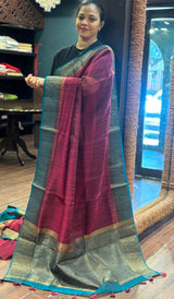 SEMI LINEN SAREE 12082644
