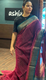 SEMI LINEN SAREE 12082644