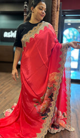 PURE SATIN CREPE SAREE 23062630