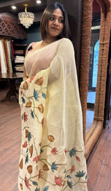 SEMI LINEN SAREE 01072655